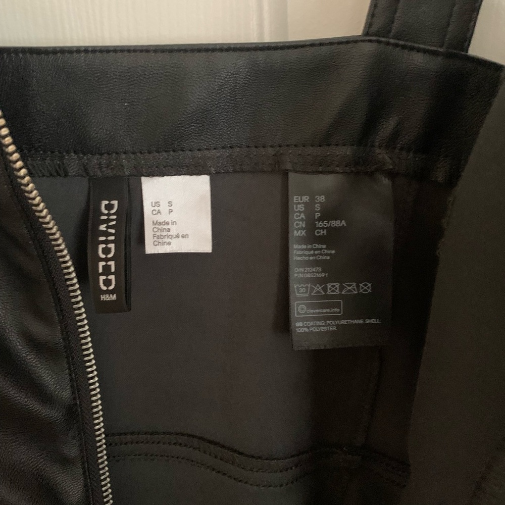 Divided Black Faux Leather Zip-Up Dress - Picture 4 of 4